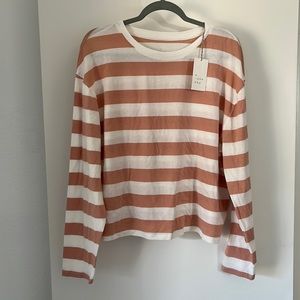 NWT A New Day Striped Long Sleeve Top - Size XXL
